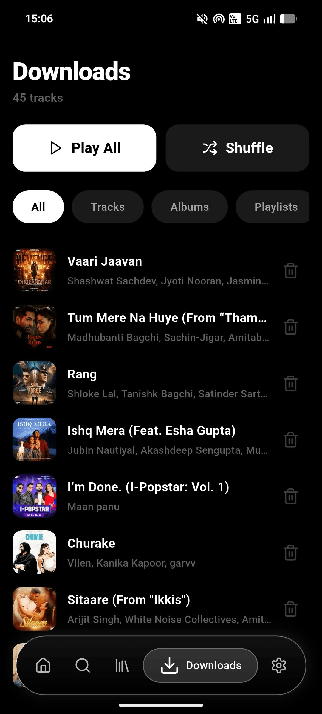 MusicSync screen